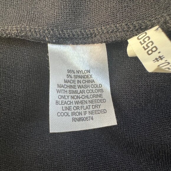 Boston Proper Size L Black Short Sleeve Scoop Neck Dress Nylon/Spandex Blend - Picture 6 of 6